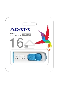 Флеш диск AData 16Gb C008 AC008-16G-RWE USB2.0 белый