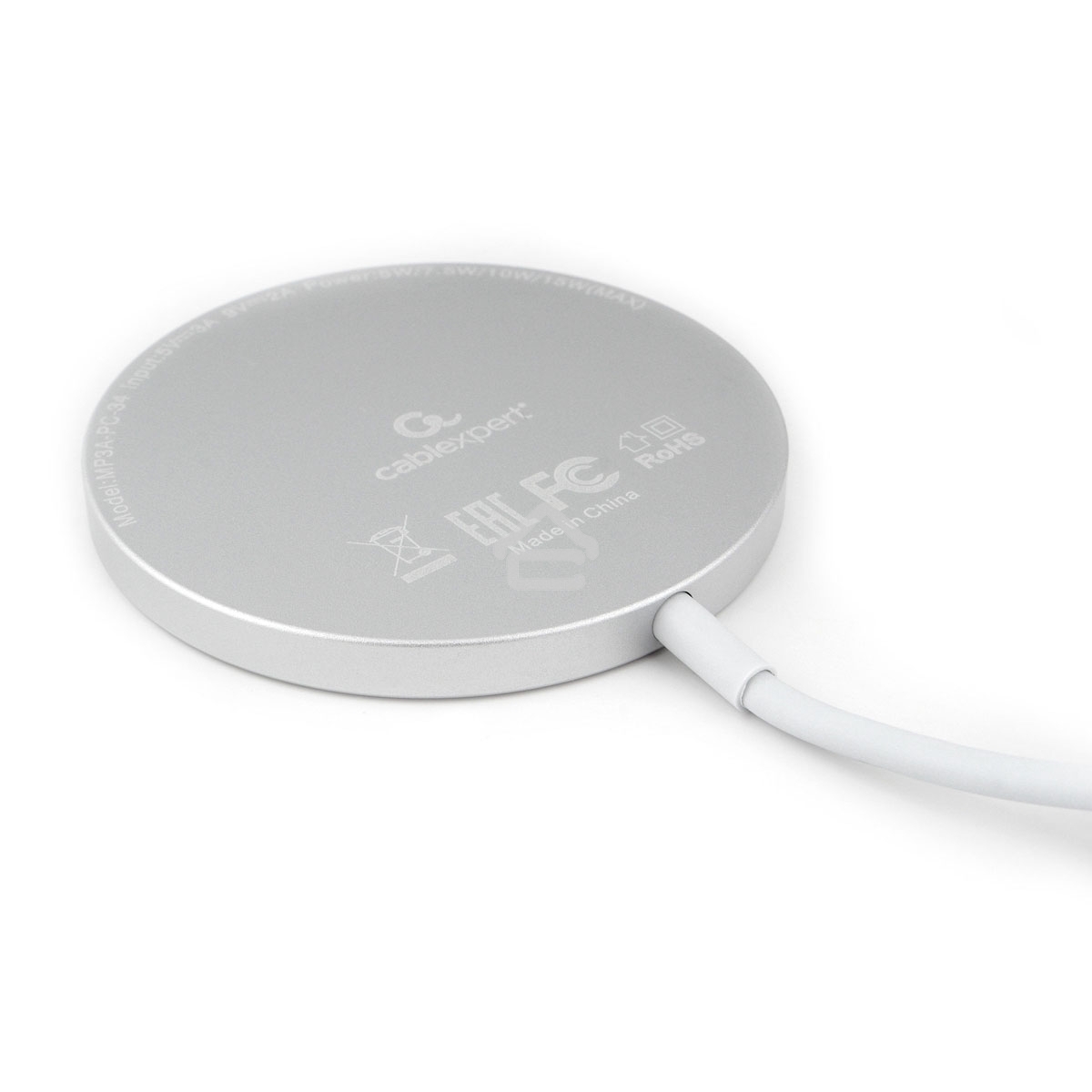 Беспроводной адаптер питания Cablexpert MagSafeMP3A-PC-34, QI 15Wt, 10Wt, 7,5Wt, 5Wt