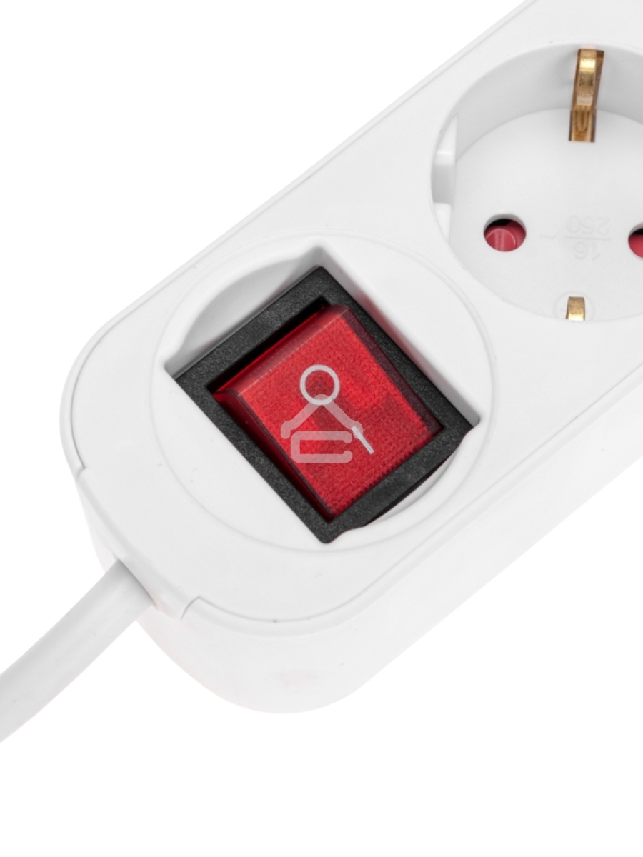 Удлинитель STANDARD 5 гнезд, 1,5м, 3х1,0мм², с/з, с выключателем, 2 USB, белый Rexant
