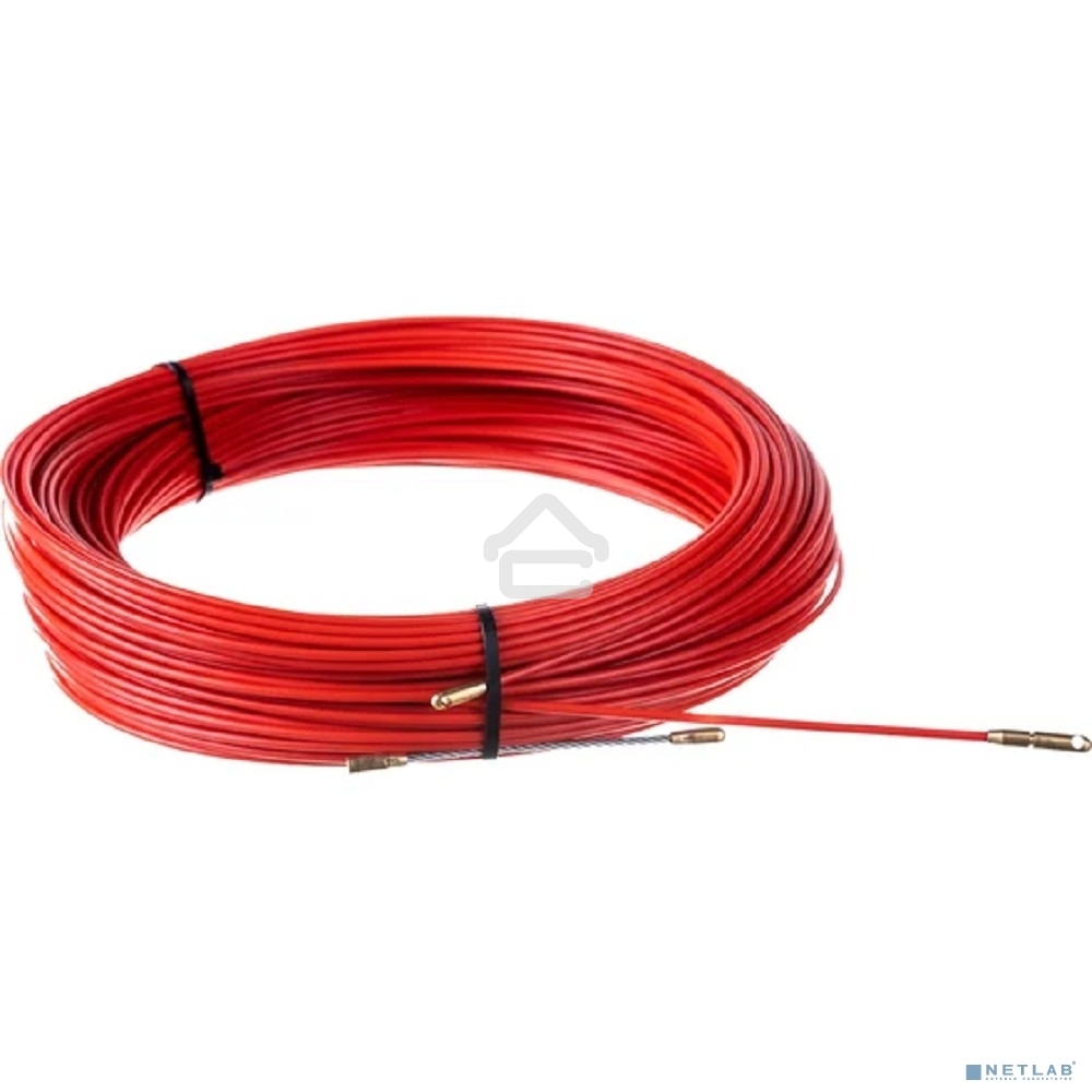 Протяжка кабельная Rexant (мини УЗК в бухте), стеклопруток, d=3,5 мм 100 м красная SDS