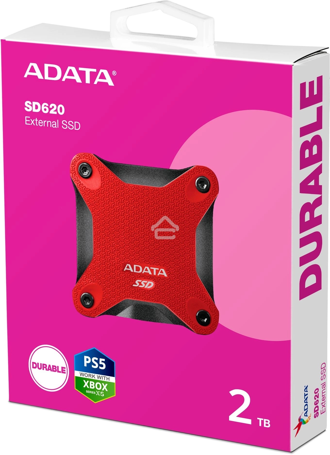 Внешний SSD ADATA SD620, 2TB, USB 3.2 Gen 2 Type-A, R/W 550/480, красный
