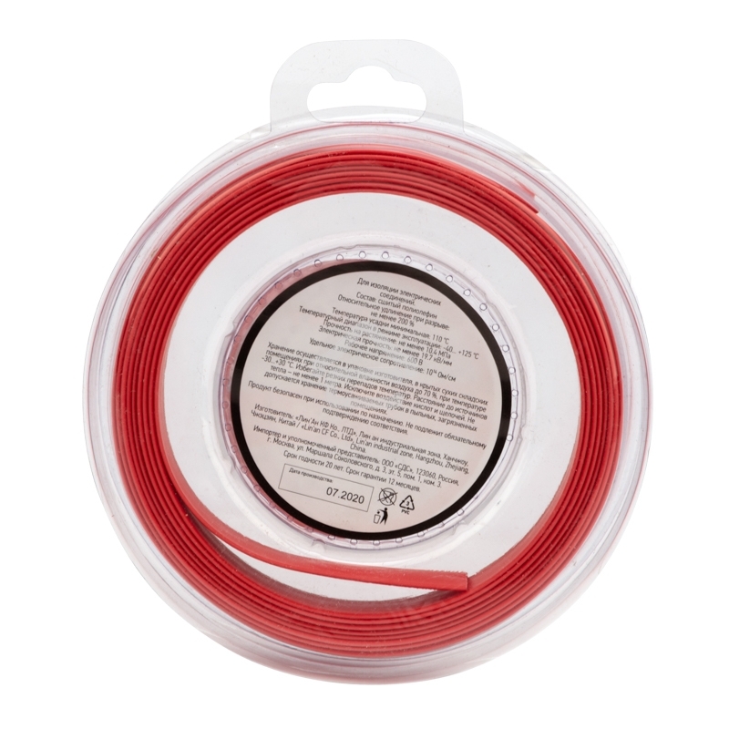 Трубка термоусаживаемая Rexant 10.0/5.0мм красн. ролик 2.44м