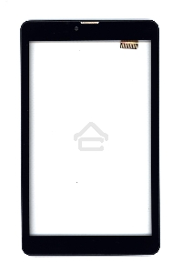 Сенсорное стекло (тачскрин) для Irbis TZ874, черное с рамкой