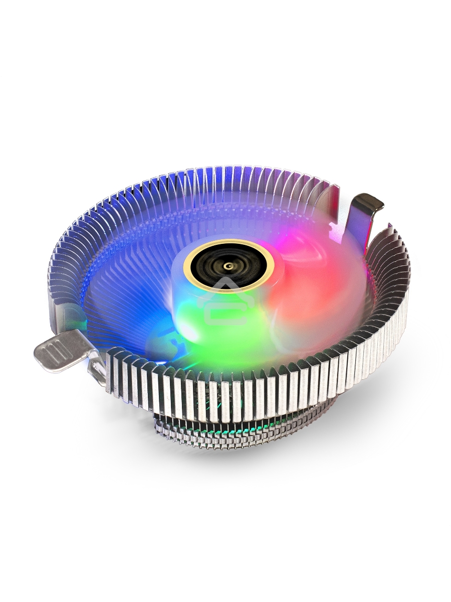 Кулер для процессора ExeGate Wizard EE91-PWM.RGB серебристый, 90 мм, алюминий, 2400 об/мин, 24 дБ, 4 pin, 75 Вт, 48 мм