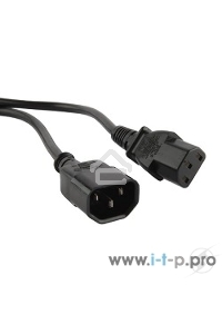Кабель питания монитор-компьютер Hyperline PWC-IEC13-IEC14-5.0-BK IEC 320 C13 - IEC 320 C14 (3x0.75) 5м