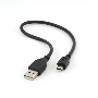 Кабель Gembird CCP-USB2-AM5P-1 USB 2.0 кабель PRO для соед. 0,3м AM/miniBM позол.конт., черный