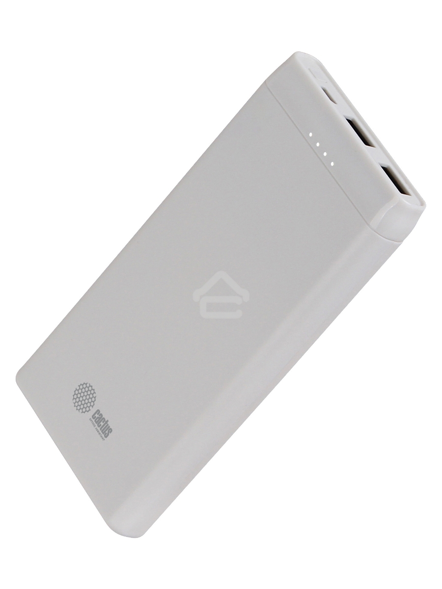 Мобильный аккумулятор Cactus CS-PBFSMT-10000 10000mAh 2.1A 2xUSB белый