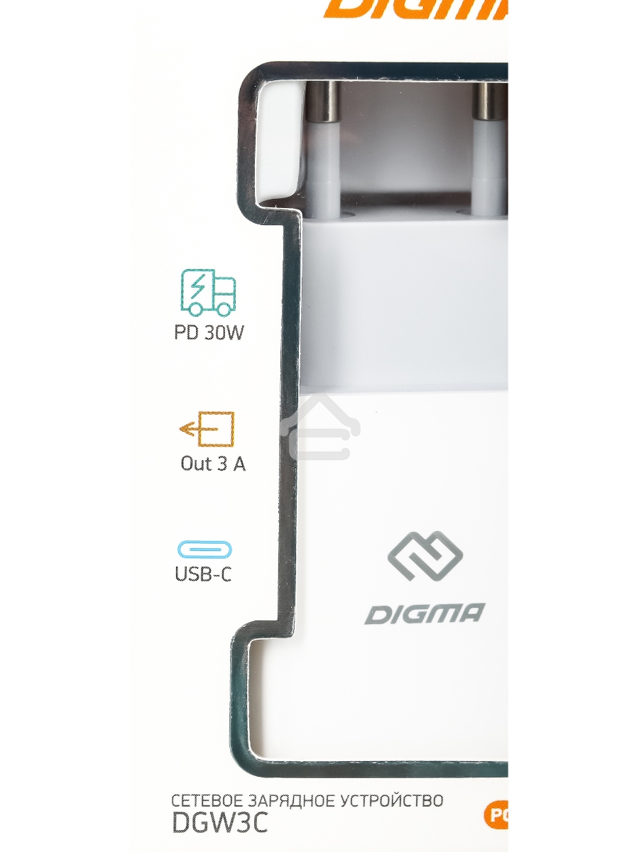 Сетевое зарядное устройство Digma DGW3C 3A PD белый