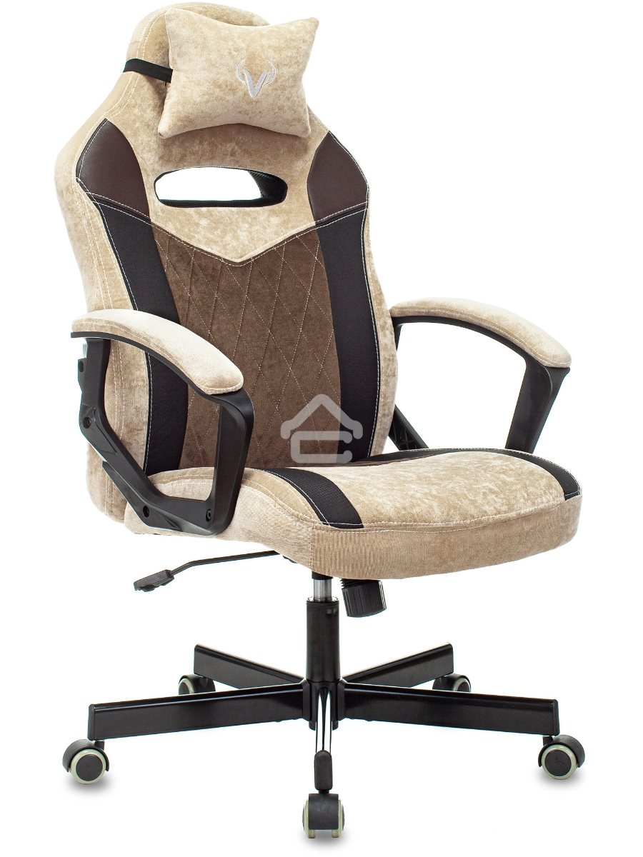 Кресло игровое Бюрократ VIKING 6 KNIGHT BR FABRIC коричневый, крестовина металл/пластик