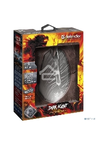 Мышь проводная Defender Dark Agent GM-590L черный, 12800 dpi, USB, кнопки - 6