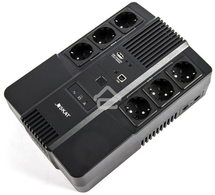 Источник бесперебойного питания Бастион SKAT-UPS 600 AI 220В 360Вт 1АКБ 7А·ч внутр. меандр. стаб-ция напр-я. 6 выходов (8998)