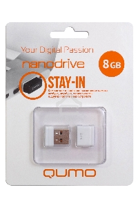 Флэш Диск USB 2.0 QUMO 8GB NANO QM8GUD-NANO-W White