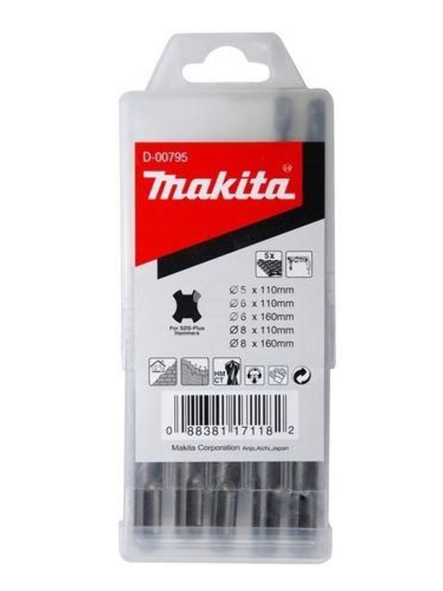 Набор буров Makita D-00795 по бетону (5пред.)