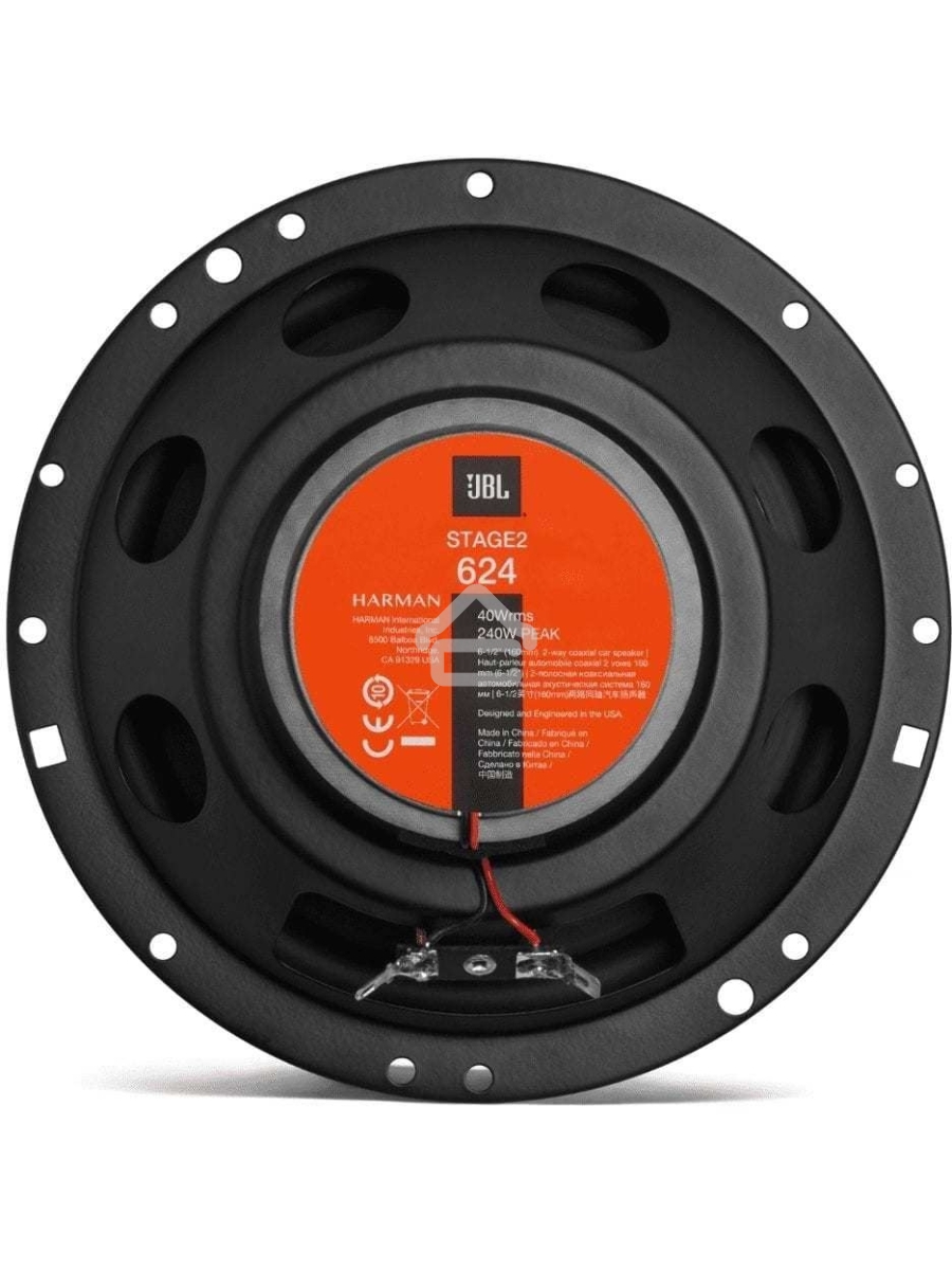 Колонки автомобильные JBL Stage2 624 (без решетки) 240Вт 91дБ 4Ом 16.5см (6 1/2дюйм) (ком.:2кол.) коаксиальные двухполосные