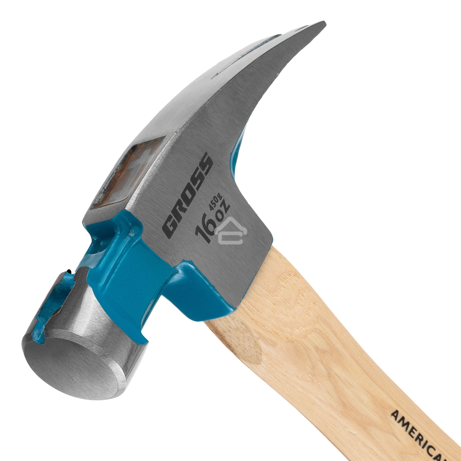 Молоток-гвоздодер Gross 10418 American hickory 450г, угол 75, магнит, обрезиненная рукоятка