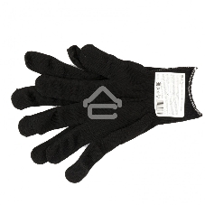 Перчатки из синтетической нити, 13 класс, черные, XL Россия