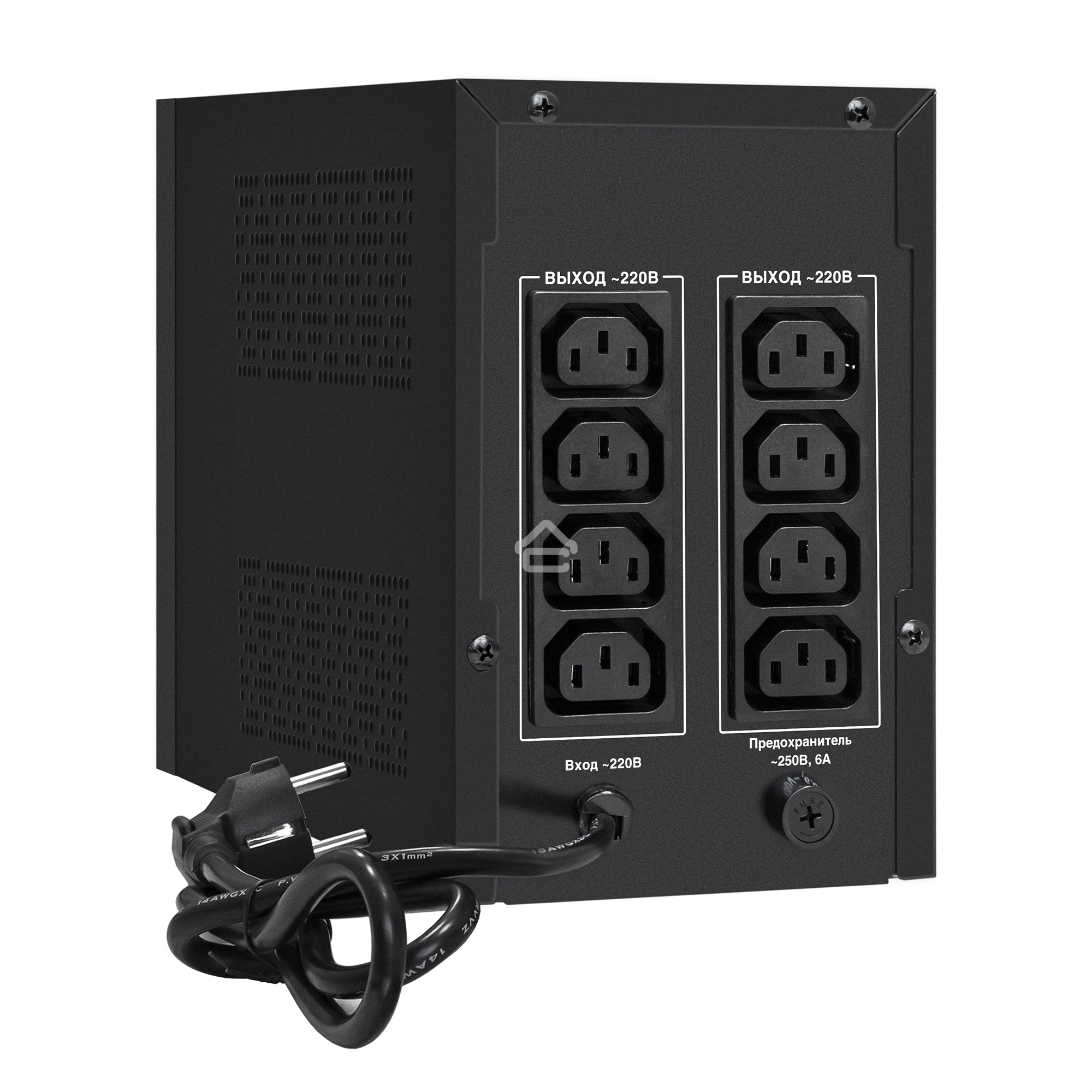 Источник бесперебойного питания ExeGate SpecialPro UNB-1200.LED.AVR.C13.RJ <1200VA/750W, LED, AVR, 6*IEC-C13, RJ45/11, Black>