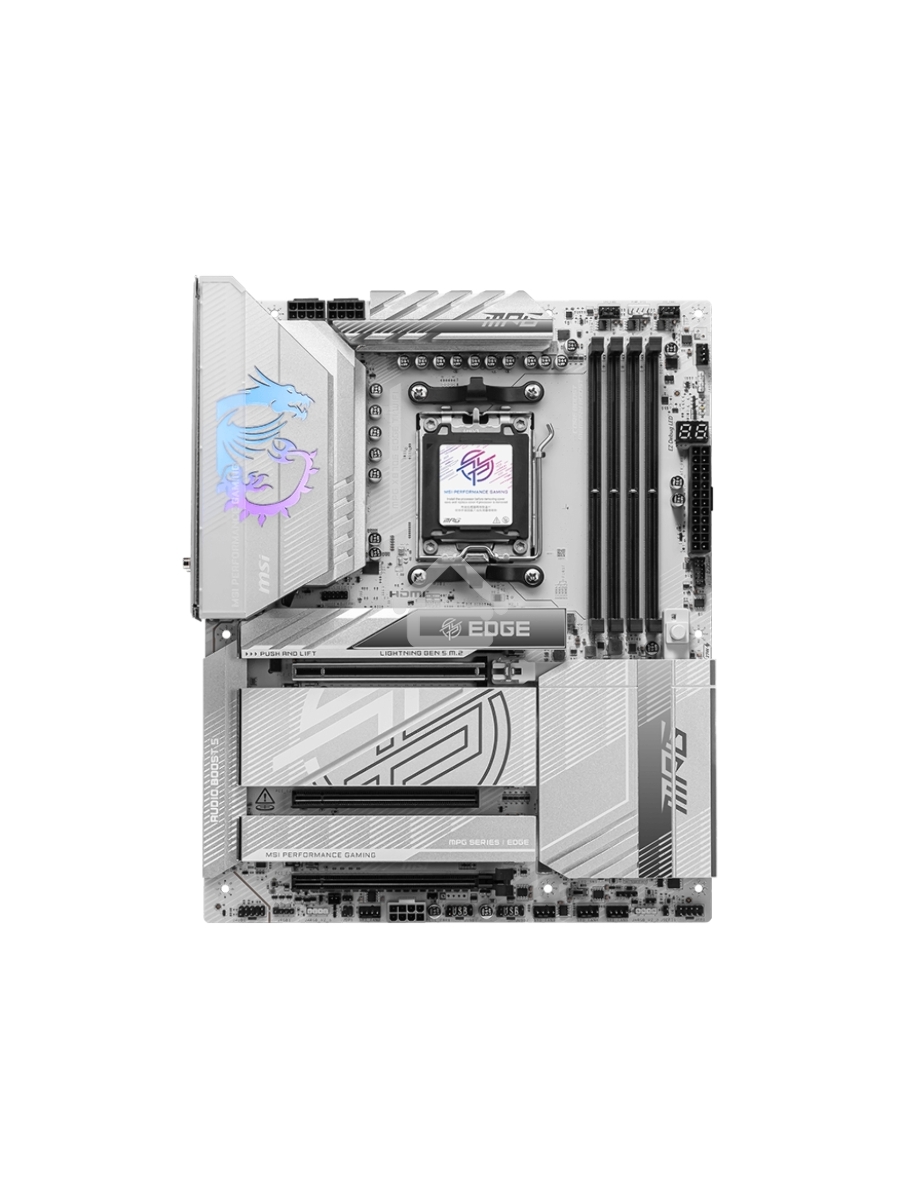 Материнская плата MSI MPG X870E EDGE TI WIFI, AM5, AMD X870E, 4xDDR5, 4xSATA, 4xM.2, 1xPCIe 5.0 x16, 1xPCIe 4.0 x4, 1xPCIe 3.0 x1, 1xHDMI (v2.1), 1xUSB-C 10Gbps, 1x5Gb LAN, Wi-Fi 7, Bluetooth 5.4, 2xUSB-C 40Gbps, 5xUSB-A 10Gbps, 4xUSB-A 2.0, 2x3.5 мм, S/P