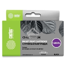 Картридж струйный Cactus CS-LC1280XBK черный (62 мл) для Brother MFC-J6510/6910DW