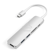USB-C адаптер Satechi Type-C Slim Multiport Adapter V2. Интерфейс USB-C. серебристый.