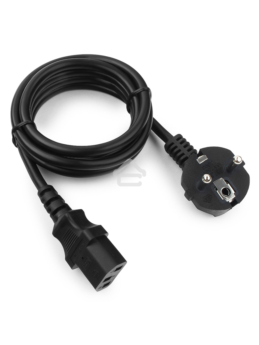 Кабель питания Cablexpert PC-186-1-1.8M, 1.8м, Schuko- C13, 3x1кв.мм, черный, с заземлением, пакет
