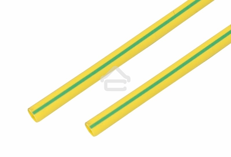 Термоусаживаемая трубка Rexant 15,0/7,5 мм, желто-зеленая, упаковка 50 шт. по 1 м