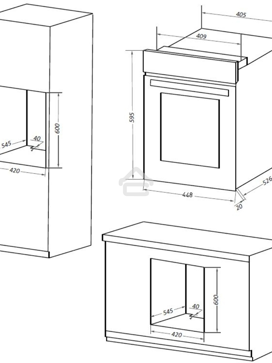 Шкаф духовой электрический Maunfeld EOEC516B2, встраиваемый
