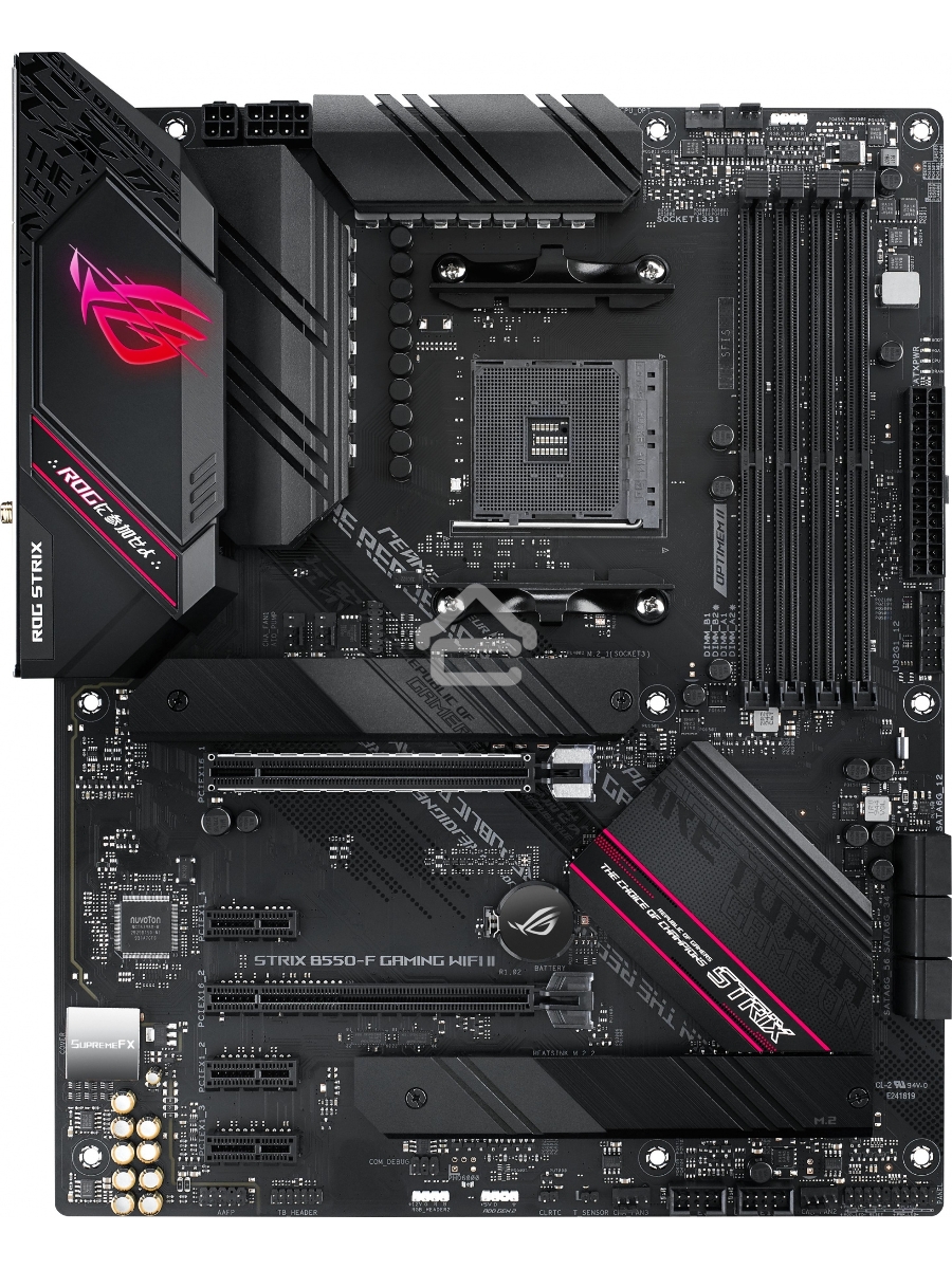 Материнская плата ASUS ROG STRIX B550-F GAMING WIFI II, AM4, AMD B550, 4xDDR4, 6xSATA, 2xM.2, 1xPCIe 3.0 x4, 1xPCIe 4.0 x16, 3xPCIe x1, 1xDP, 1xHDMI, 1x 2.5Gb LAN, 1xUSB-A 3.2 Gen 2, 2xUSB-A 3.2 Gen 1, 1xUSB-C 3.2 Gen 2, 5x3.5 мм, 7.1, ATX