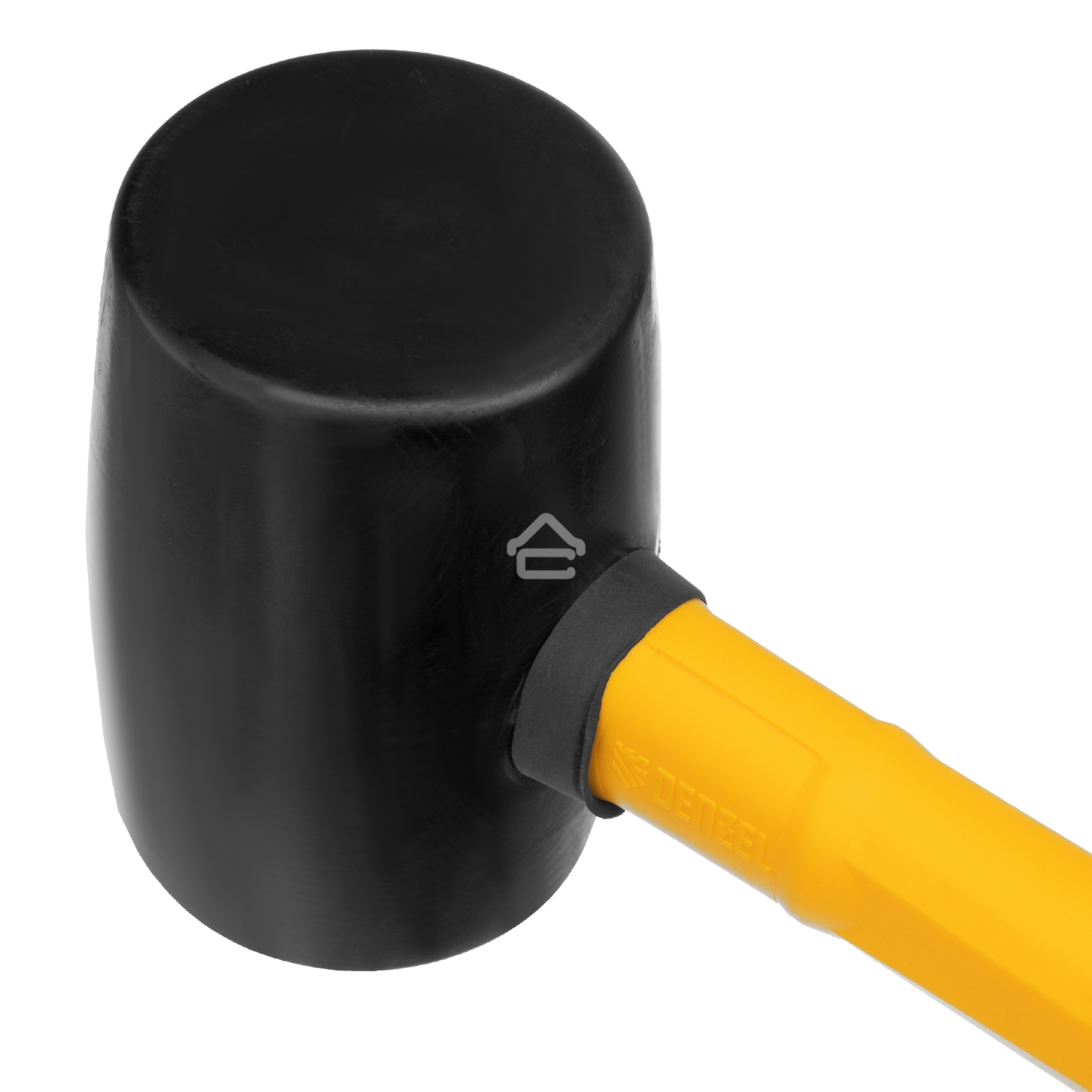 Киянка резиновая Denzel 450 г, черная, фибергласовая рукоятка c TPR покрытием