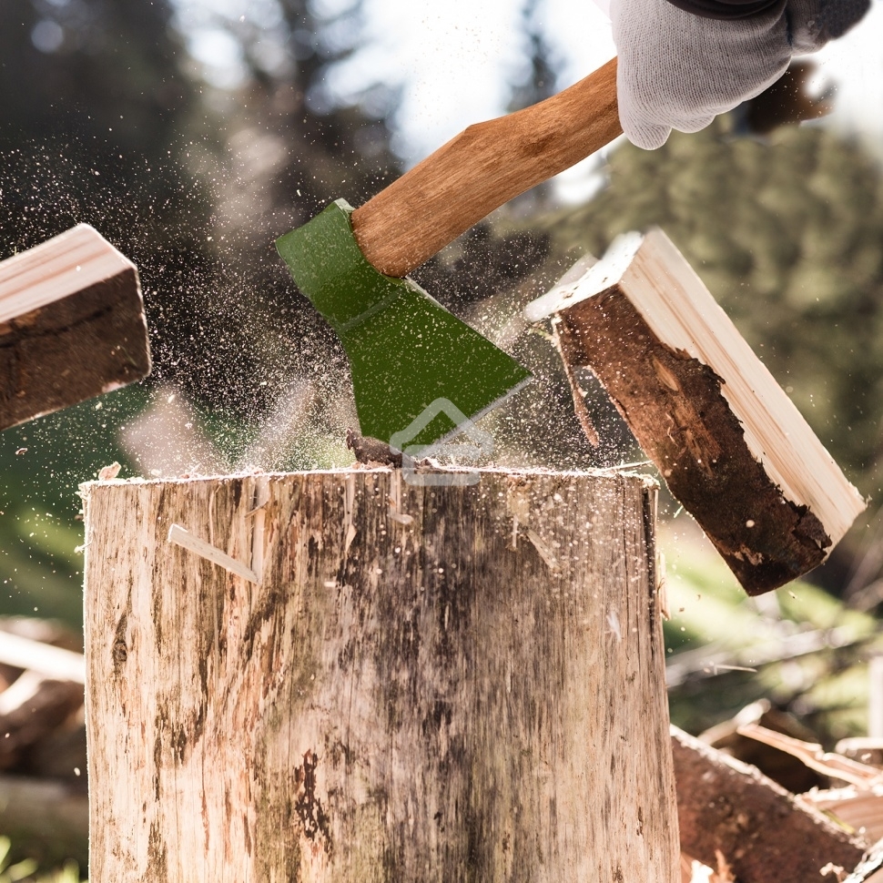 Топор кованный Сибртех, в сборе, 600/850 г, деревянное топорище, 400 мм, Б1