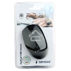 Мышь беспроводная Gembird MUSW-354 черный, 1600 dpi, радиоканал, USB, кнопки - 4