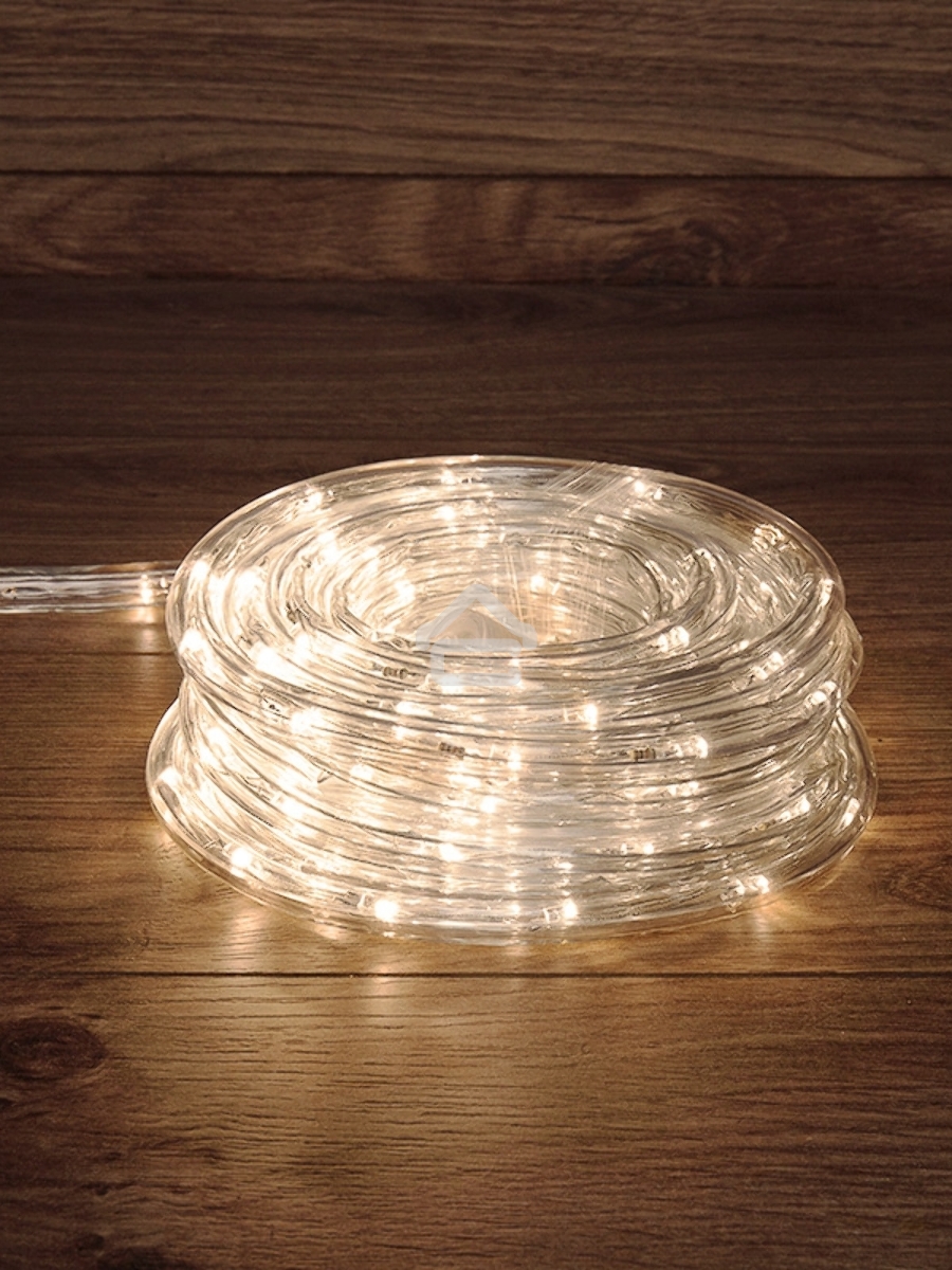 Дюралайт LED, фиксинг (2W), 24 LED/м, теплый белый, 25 м