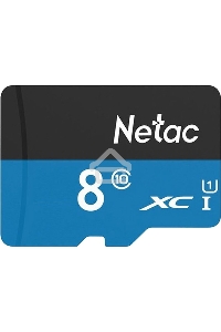 Флеш карта microSDHC 8GB Netac P500 <NT02P500STN-008G-S>  (без SD адаптера) 80MB/s