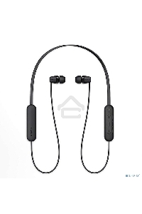 Гарнитура вкладыши Sony WI-C100 черный беспроводные bluetooth шейный обод