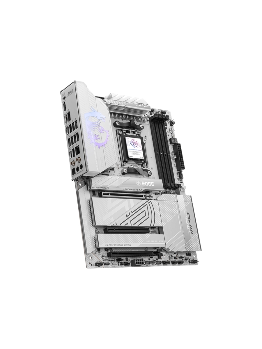 Материнская плата MSI MPG X870E EDGE TI WIFI, AM5, AMD X870E, 4xDDR5, 4xSATA, 4xM.2, 1xPCIe 5.0 x16, 1xPCIe 4.0 x4, 1xPCIe 3.0 x1, 1xHDMI (v2.1), 1xUSB-C 10Gbps, 1x5Gb LAN, Wi-Fi 7, Bluetooth 5.4, 2xUSB-C 40Gbps, 5xUSB-A 10Gbps, 4xUSB-A 2.0, 2x3.5 мм, S/P