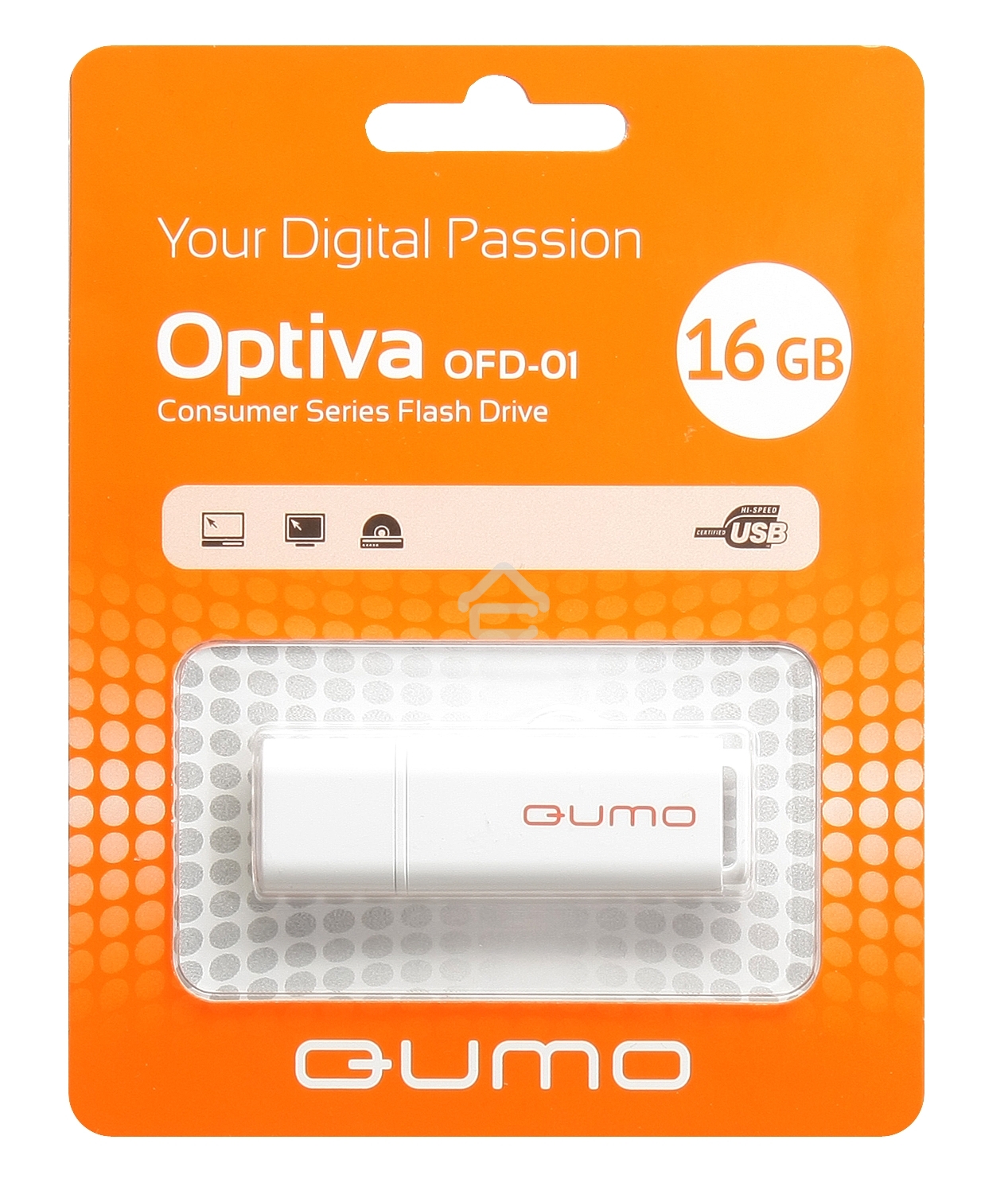 Флешка USB QUMO 16 Gb Optiva 01 белый QM16GUD-OP1-белый