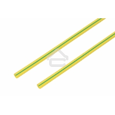 Термоусаживаемая трубка Rexant 6,0/3,0 мм, желто-зеленая, упаковка 50 шт. по 1 м