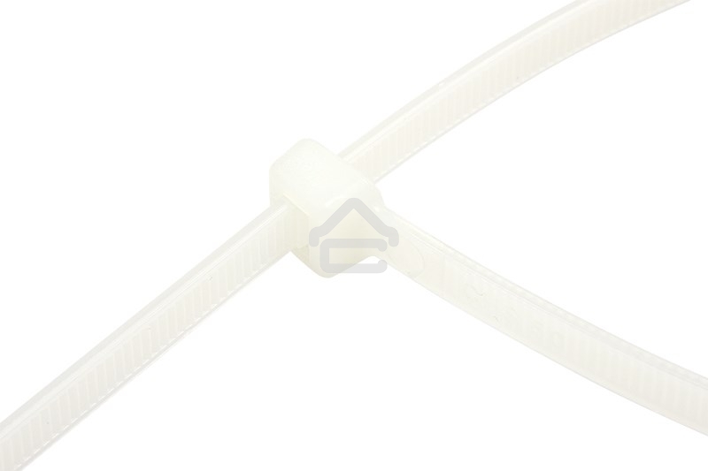 Хомут-стяжка кабельная нейлоновая Rexant 300 x 4,8 мм, белая, упаковка 100 шт.