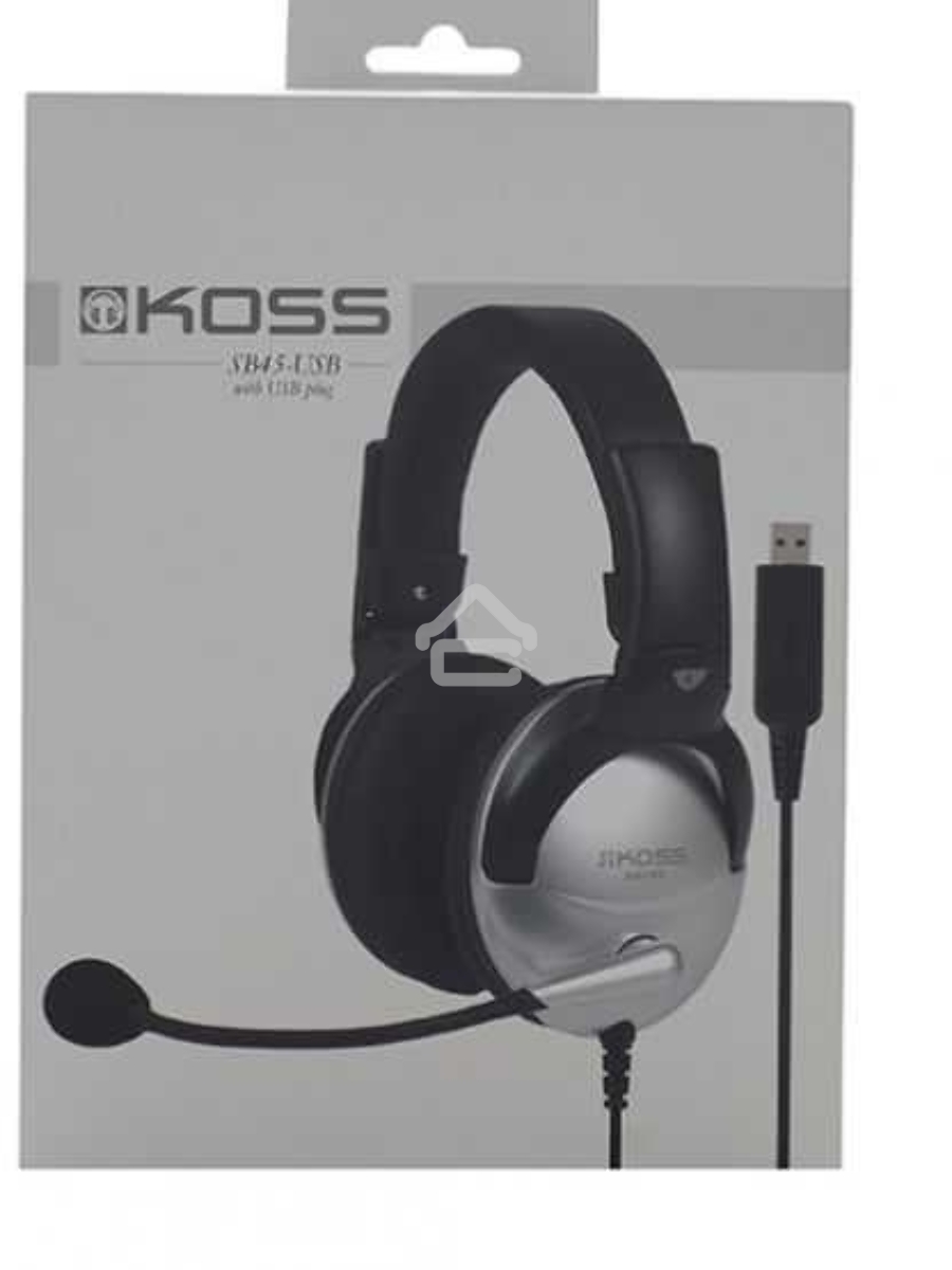 Наушники KOSS SB-45 USB {Гарнитура, закрытого типа с электретным микрофоном и VC,част. 18-20000 Гц,импеданс 100 Ом, чувствительность 103 дБ, шнур 2,4м, USB-подключение к ПК}