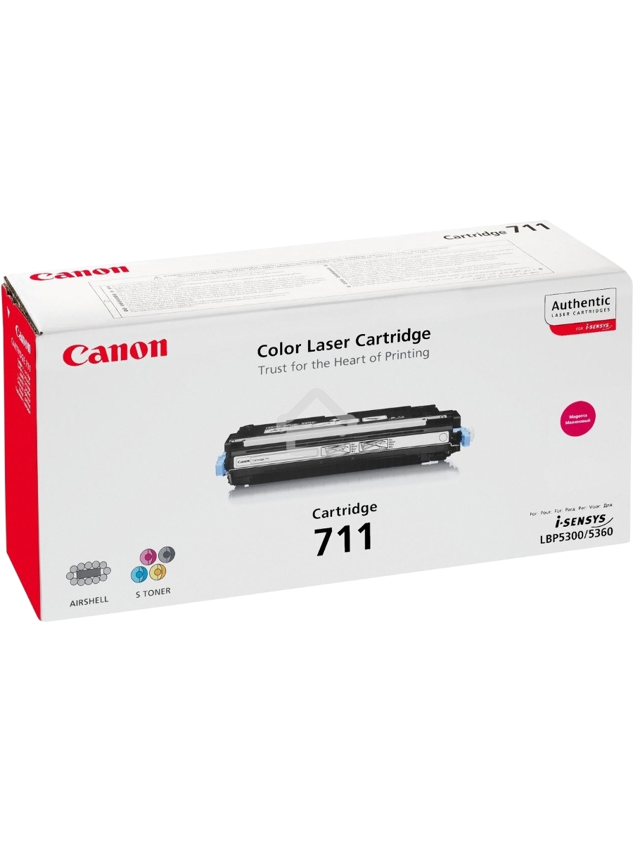 Картридж лазерный Canon 711M (1658B002) пурпурный, 6000 стр., для LBP5300/5360