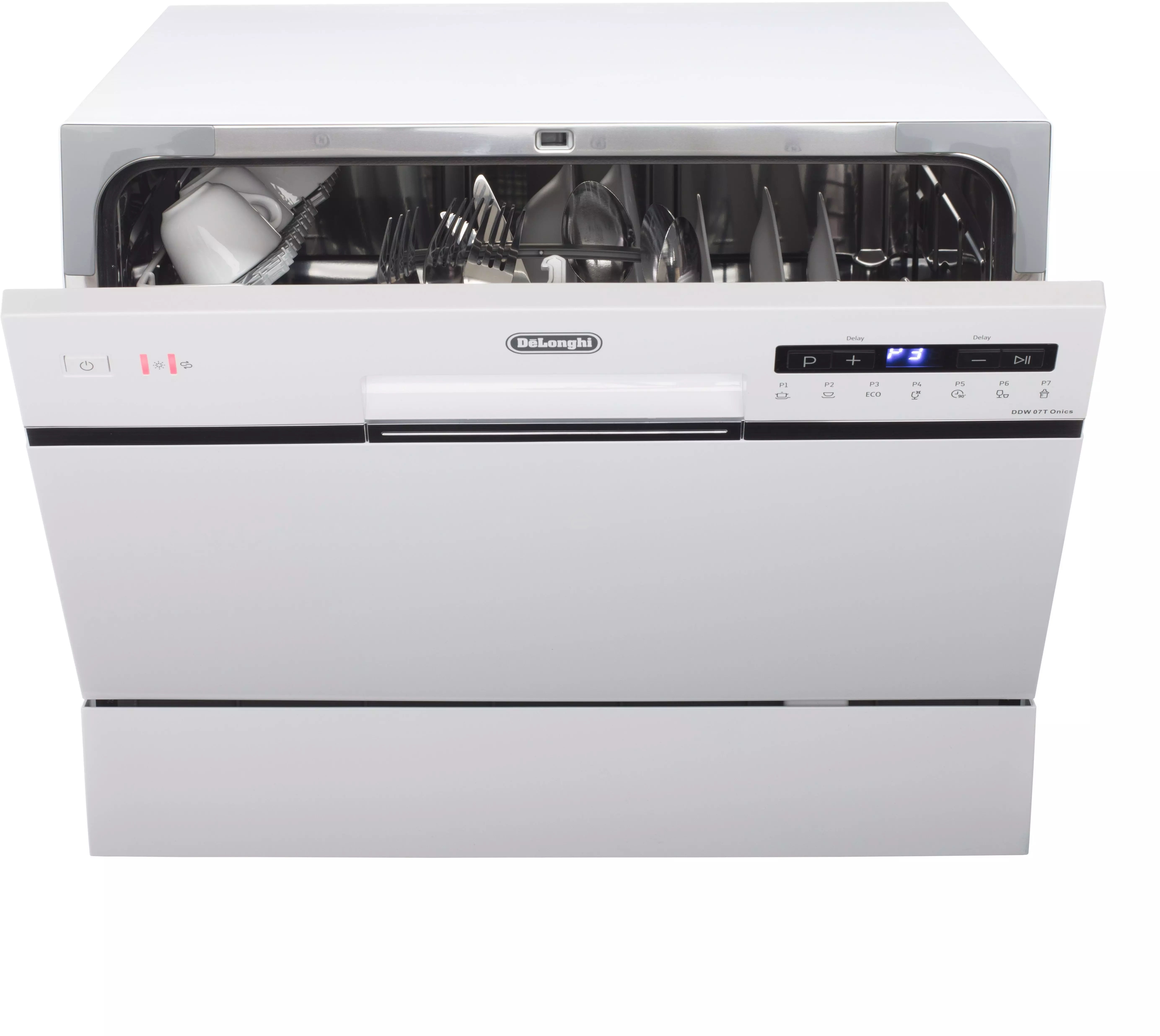 Посудомоечная машина DeLonghi DDW07T Onics, белая, 55 см, 6 компл., 49 дБ, класс A+