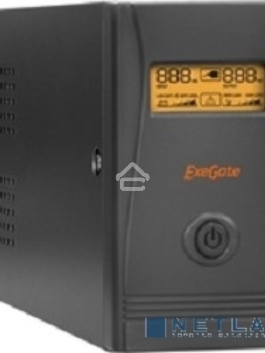 Источник бесперебойного питания ExeGate EP285476RUS Power Smart ULB-850.LCD.AVR.C13.RJ.USB <850VA/480W, LCD, AVR, 4*IEC-C13, RJ45/11, USB, Black>
