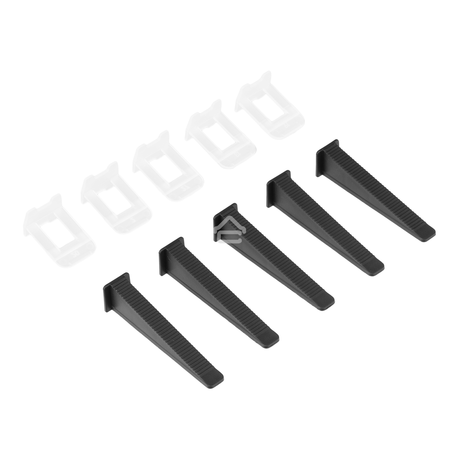 Комплект зажим + клин для системы выравнивания плитки Matrix СВП Ворота, 40/40 шт. в пакете