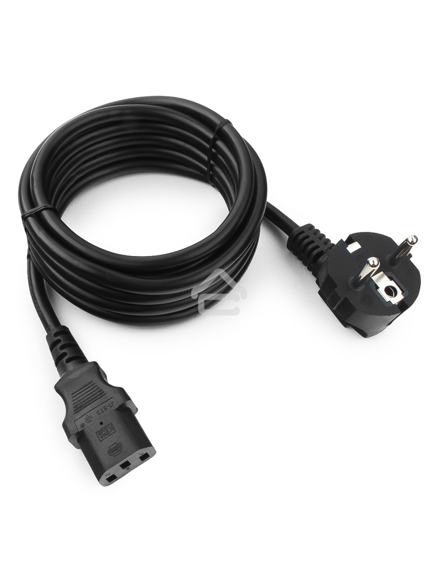 Кабель питания Cablexpert PC-186-1-3M, 3м, Schuko- C13, 3x1кв.мм, черный, с заземлением, пакет