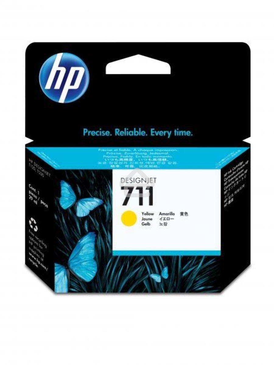 Картридж струйный HP №711 CZ132A желтый для HP DJ T120/T520 (29мл)