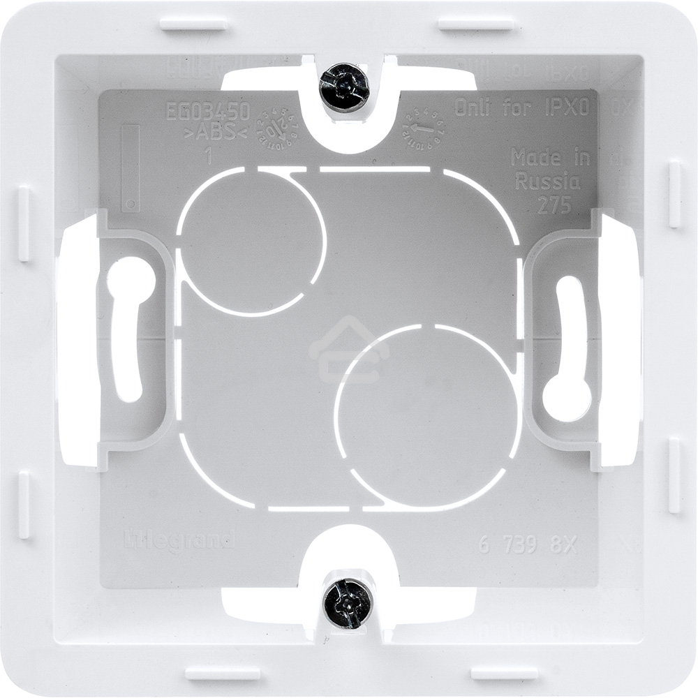 Коробка накладного монтажа 1 пост белый Inspiria