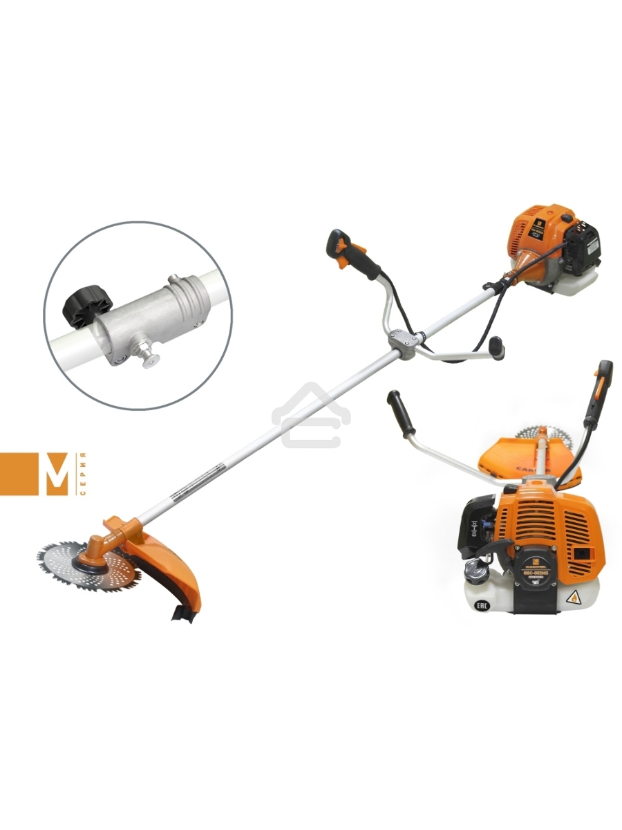 Мотокоса CARVER GBC-052MS3лс 2х-тактный 52см3 1л нож 230мм леска2.4мм
