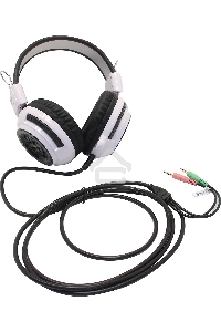 Наушники с микрофоном Oklick HS-G300 белый/черный 2.5м мониторы