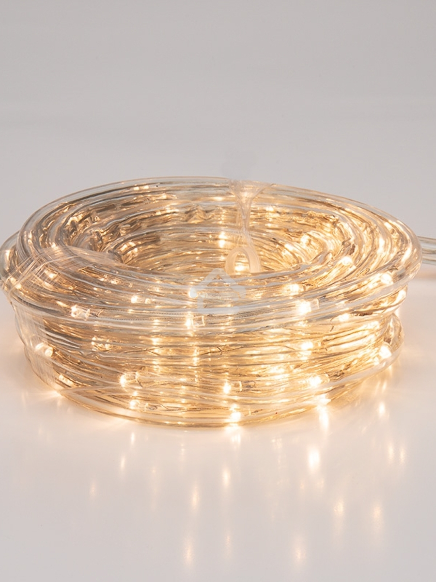Дюралайт LED, фиксинг (2W), 24 LED/м, теплый белый, 25 м