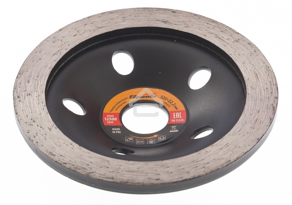 Чашка алмазная зачистная, 125 мм, сплошная Sparta